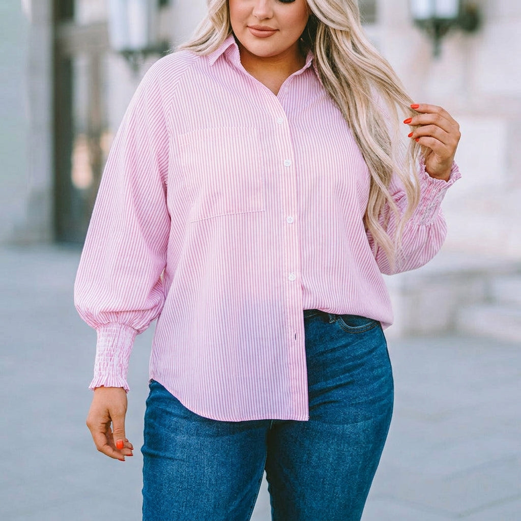 Jeanette Striped Collared T-Shirt – view 5