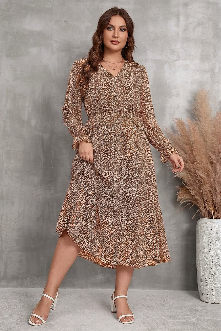 Jenna Floral V-Neck Midi Dress – view 5