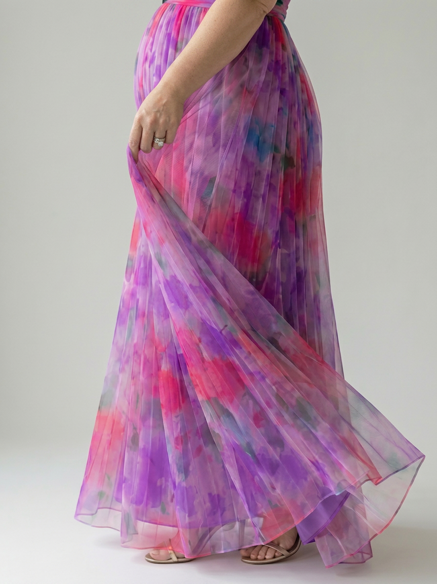 Joanna Chiffon Floral V-Neck Maxi Dress – view 16