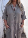 Jocelyn Linen Mock Neck Mini Dress