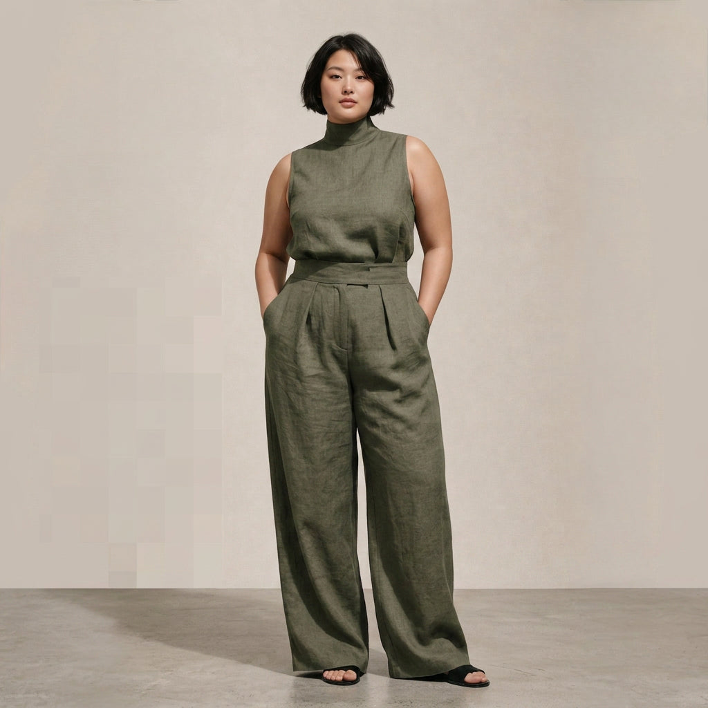 Jordan Mock Neck Jumpsuit – view 3