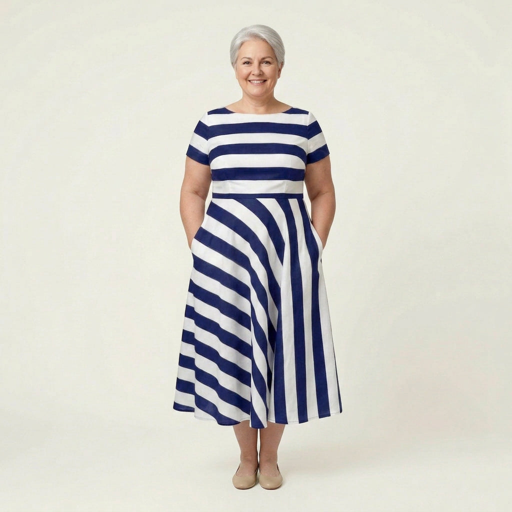 Juliet Striped Off-Shoulder Maxi Dress – view 2