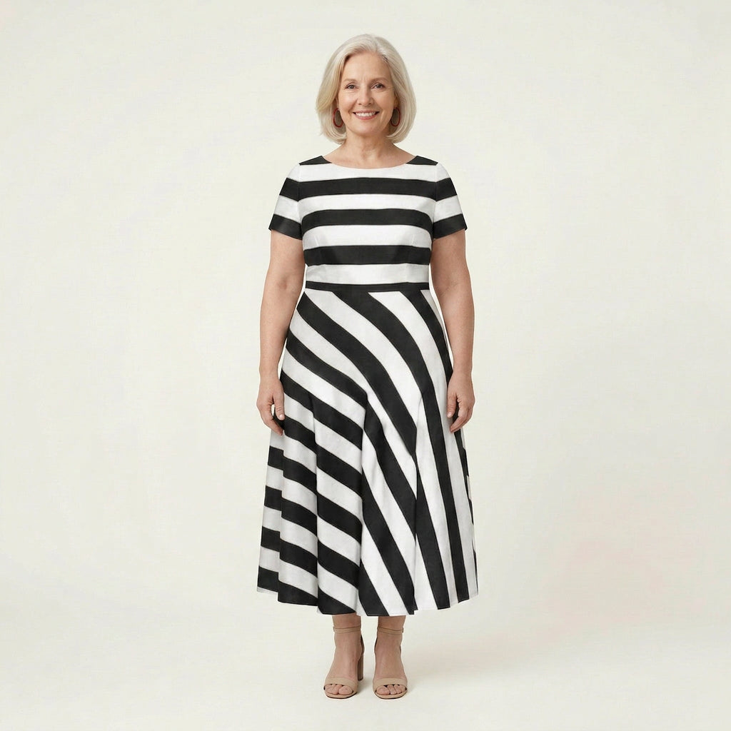 Juliet Striped Off-Shoulder Maxi Dress – view 3