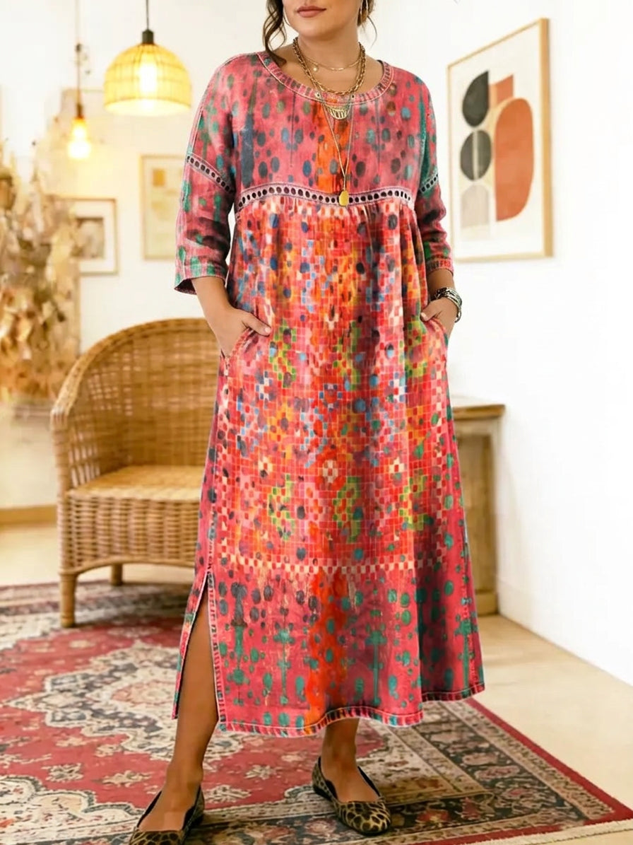 Kara Floral V-Neck Maxi Dress