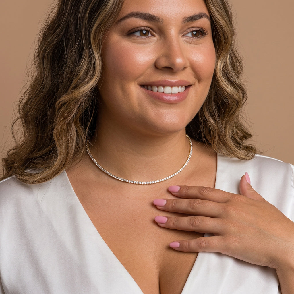 Karen Tennis Cubic Zirconia Necklace Set for Women – view 3