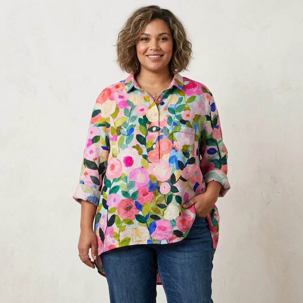 Karina Tie-Dye Collared Blouse – view 2
