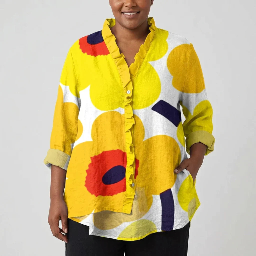 Karina Tie-Dye Collared Blouse – view 3