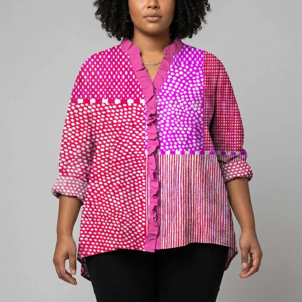 Karina Tie-Dye Collared Blouse – view 4