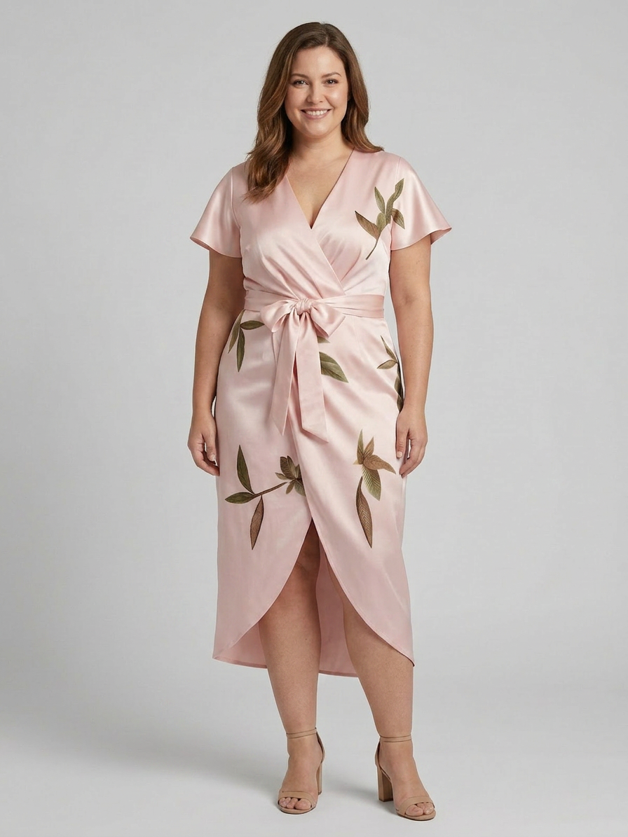 Karla Tropical V-Neck Midi Dress – view 8
