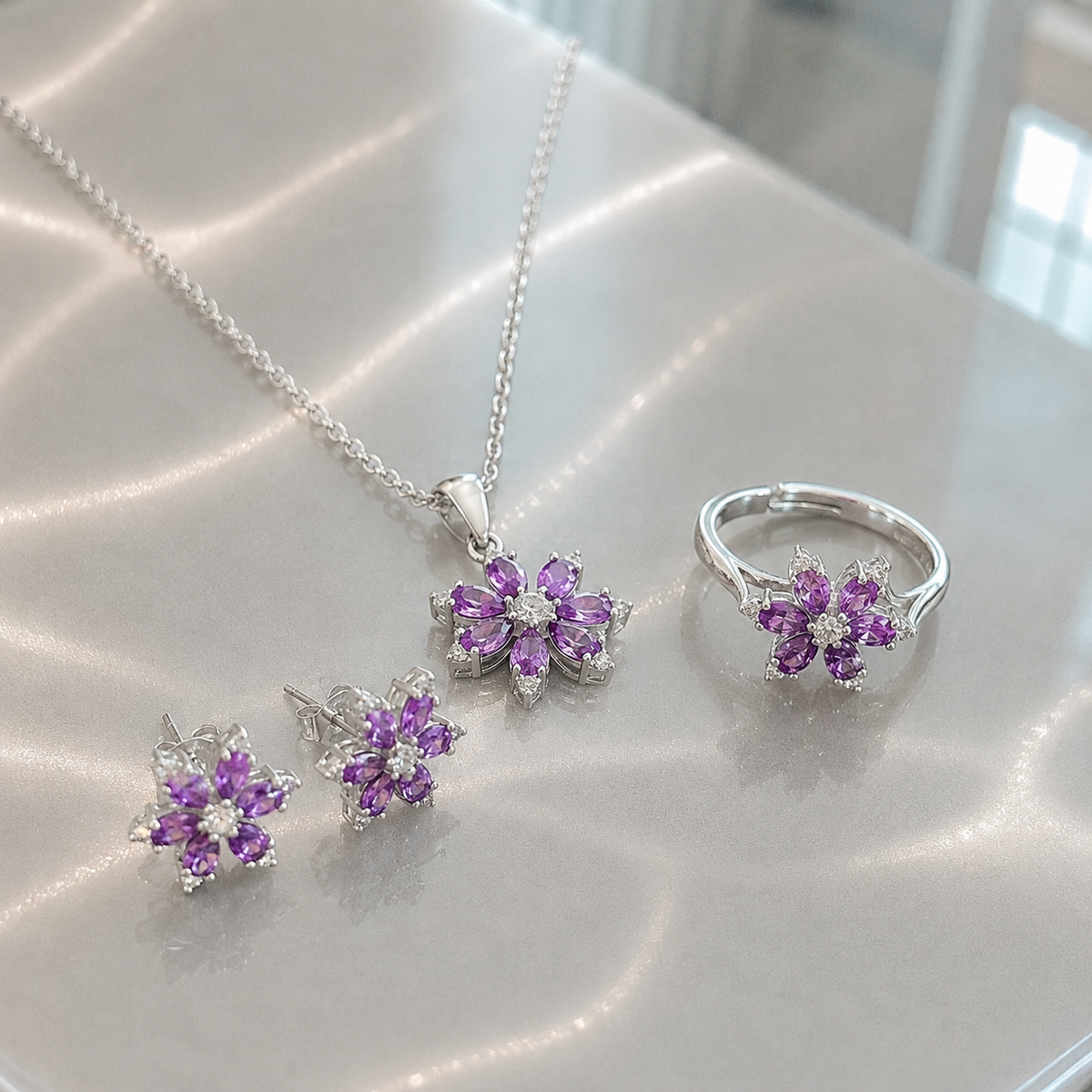 Katie Necklace, Earring and Ring Set for Women