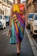 Kayla Round Neck Midi Dress