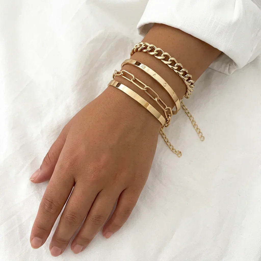 Laila Chain Bracelet Set for Women – view 2