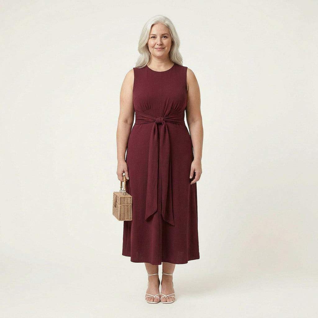 Laila Round Neck Midi Dress – view 5