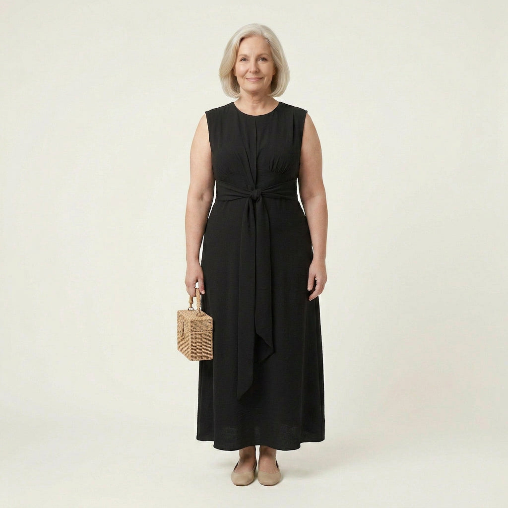 Laila Round Neck Midi Dress – view 7