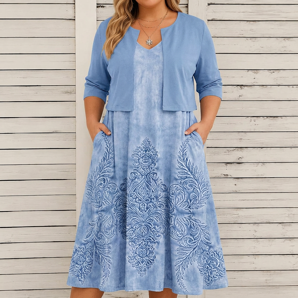 Lara Floral Sleeveless Two-Piece Set