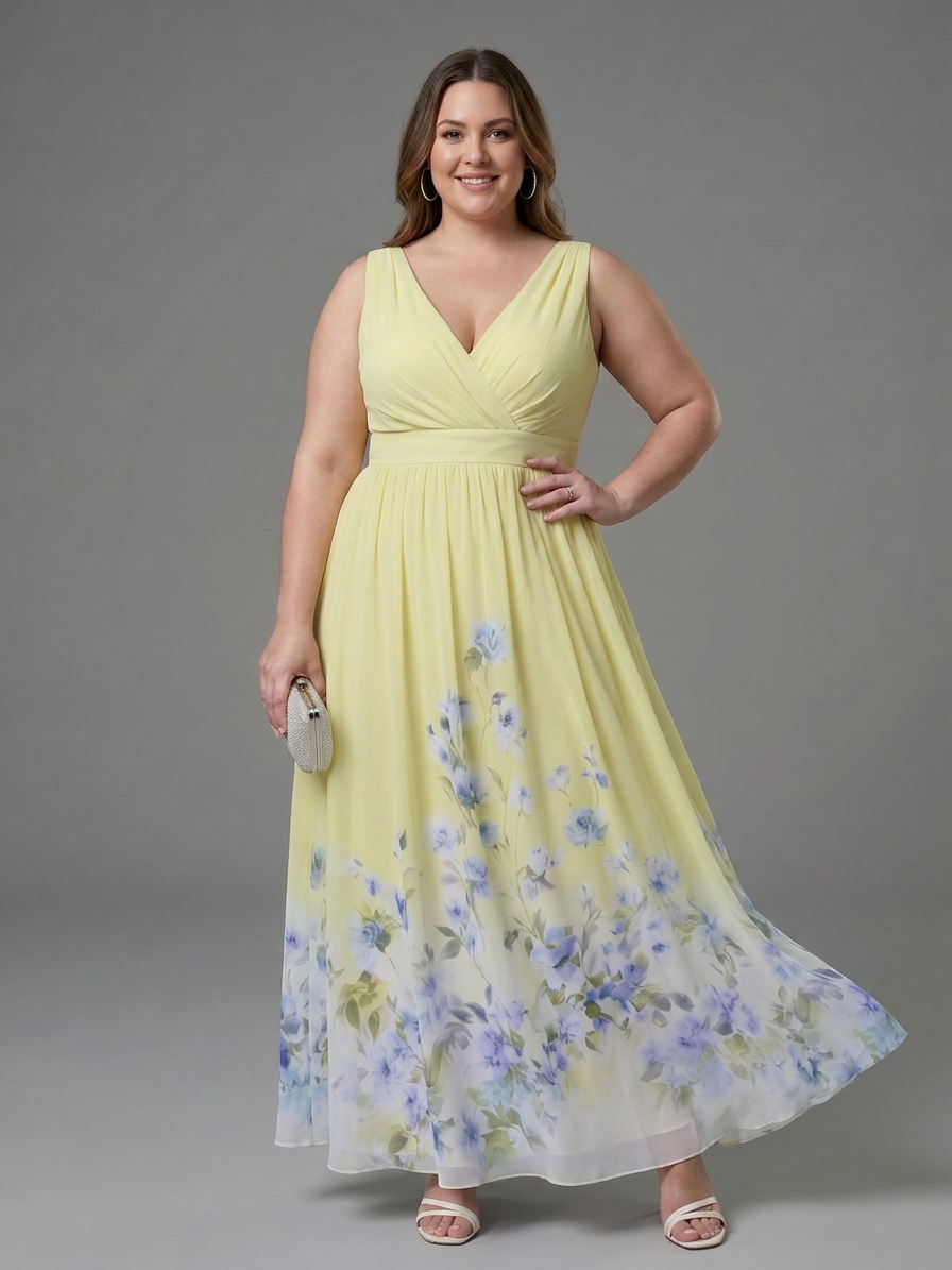 Larissa Floral V-Neck Maxi Dress – view 4