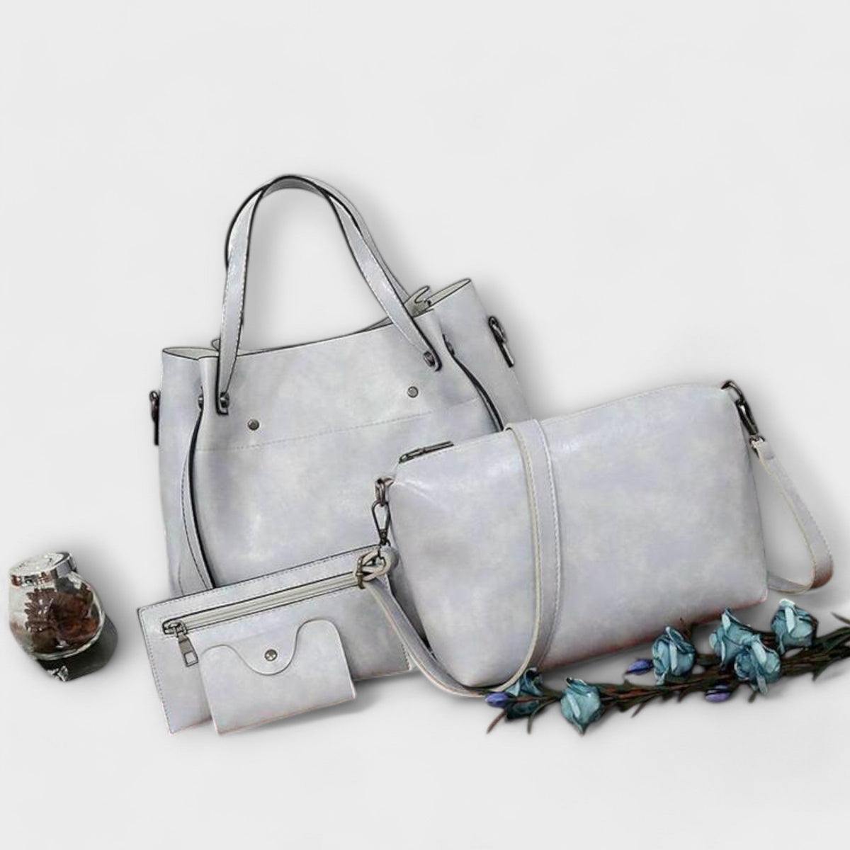 Laura Four-Piece Vegan Leather Bag Set – view 13