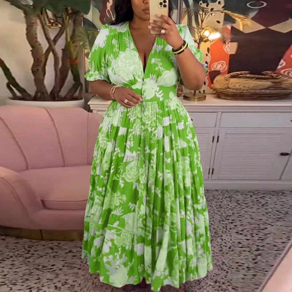 Layla Chiffon Floral V-Neck Maxi Dress – view 5