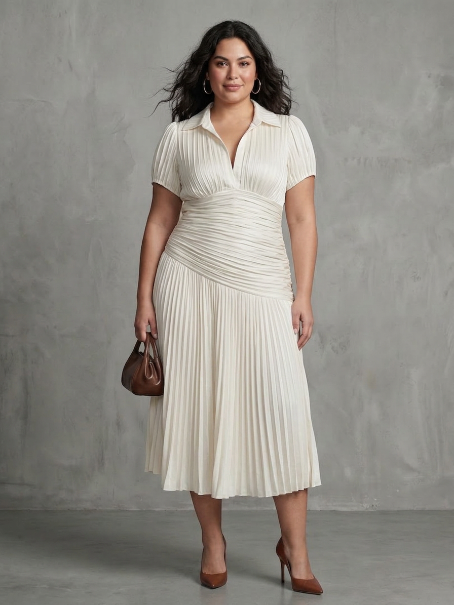 Leigh Collared Midi Dress – view 13