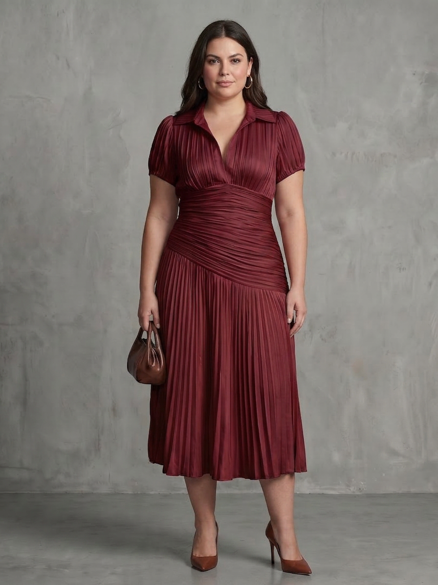 Leigh Collared Midi Dress – view 6