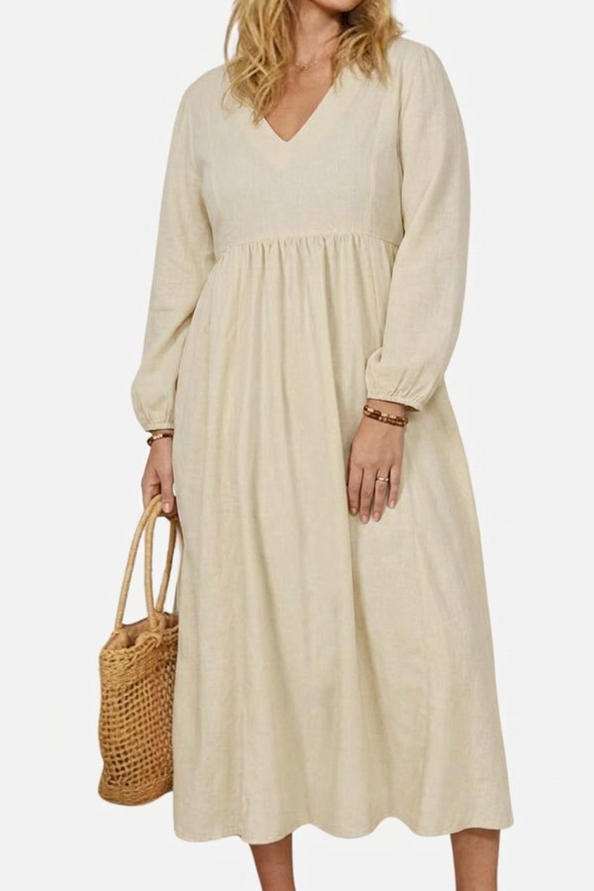Lily V-Neck Midi Dress – view 5