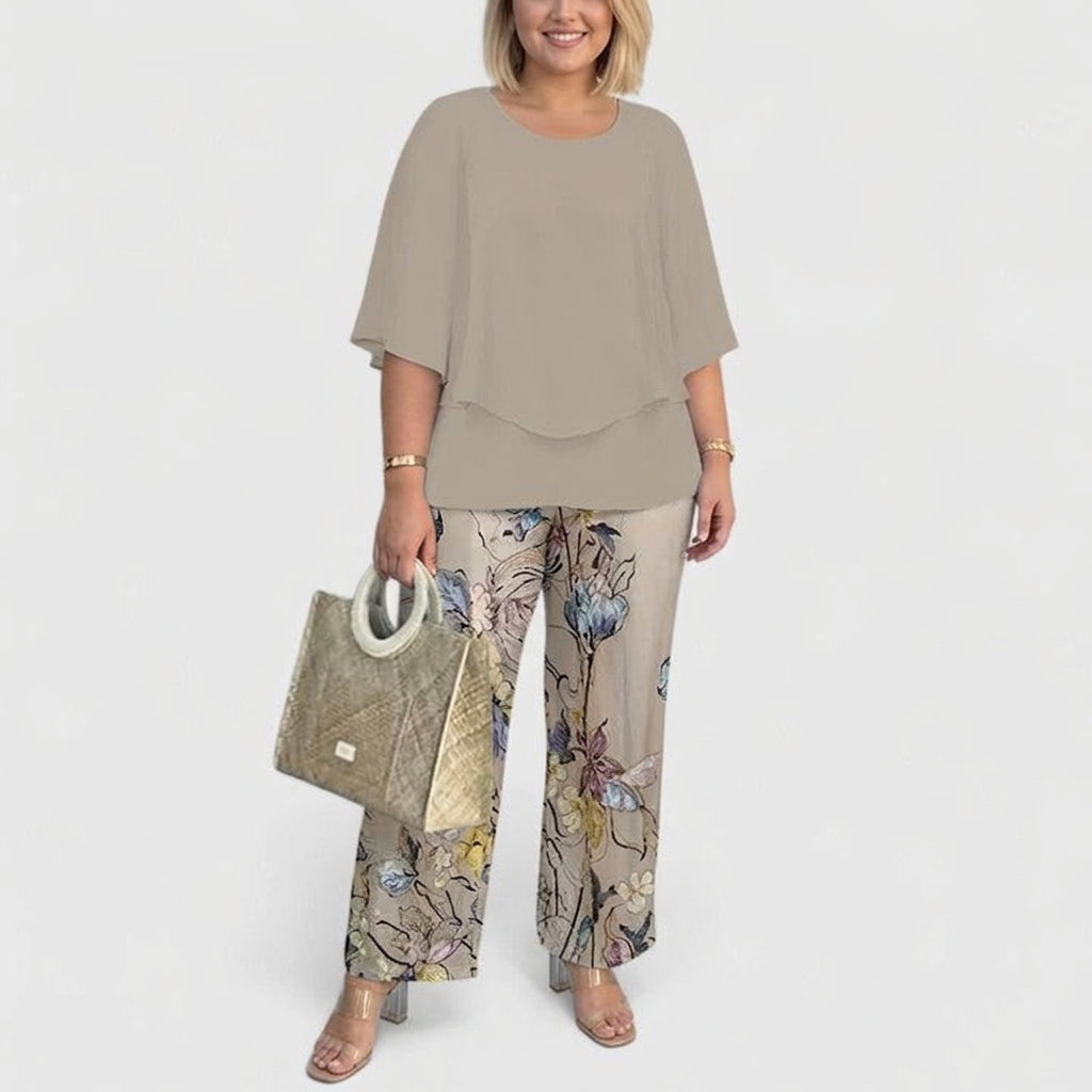 Loretta Chiffon Damask Two-Piece Set – view 5