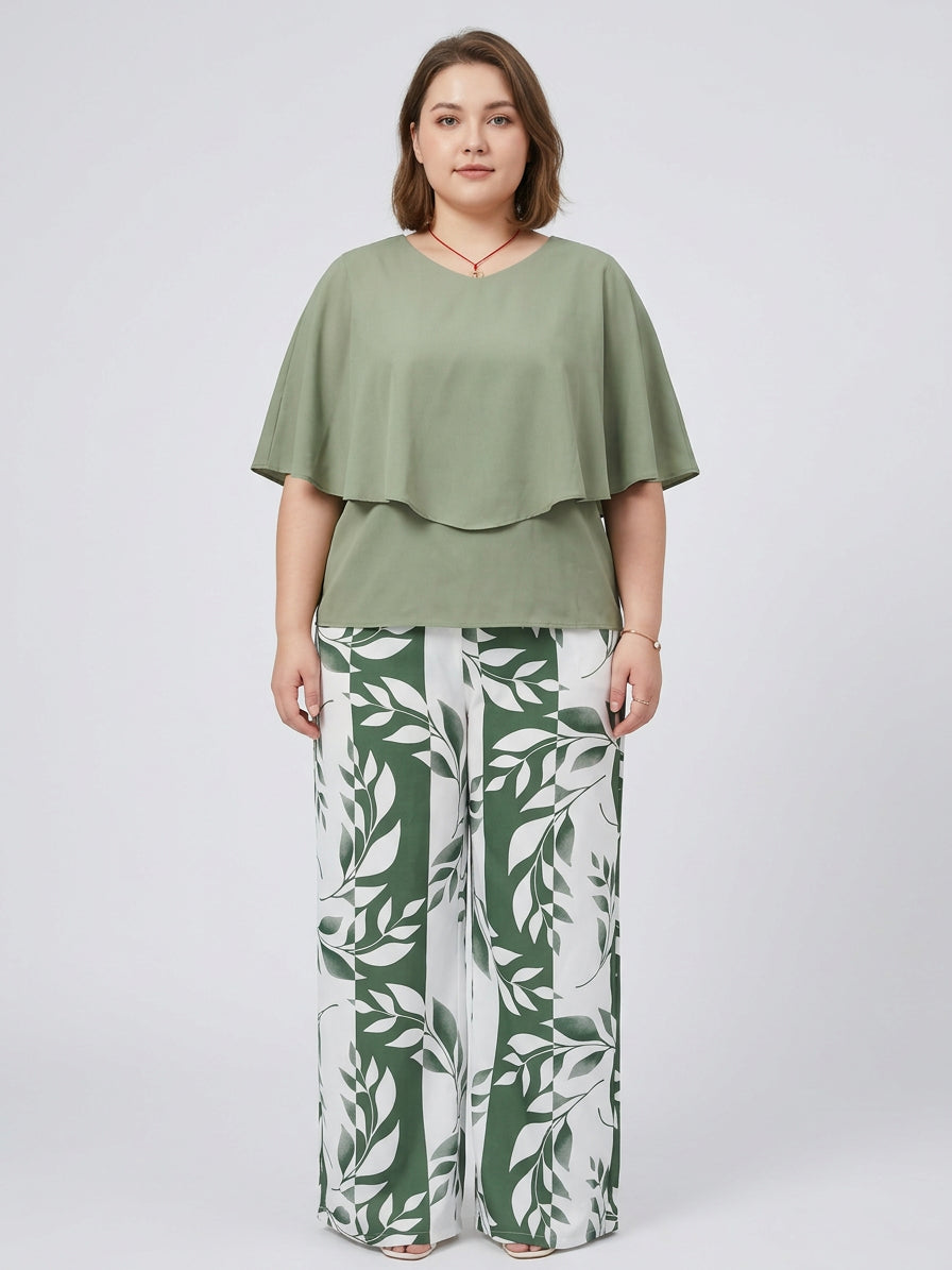 Loretta Chiffon Damask Two-Piece Set – view 9