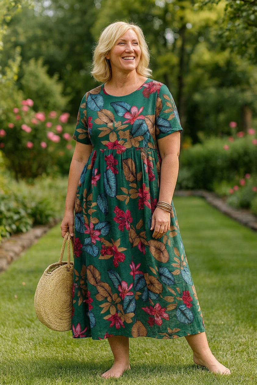 Lydia Floral V-Neck Maxi Dress – view 2