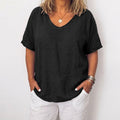 Victoria | Linen V-Neck Top