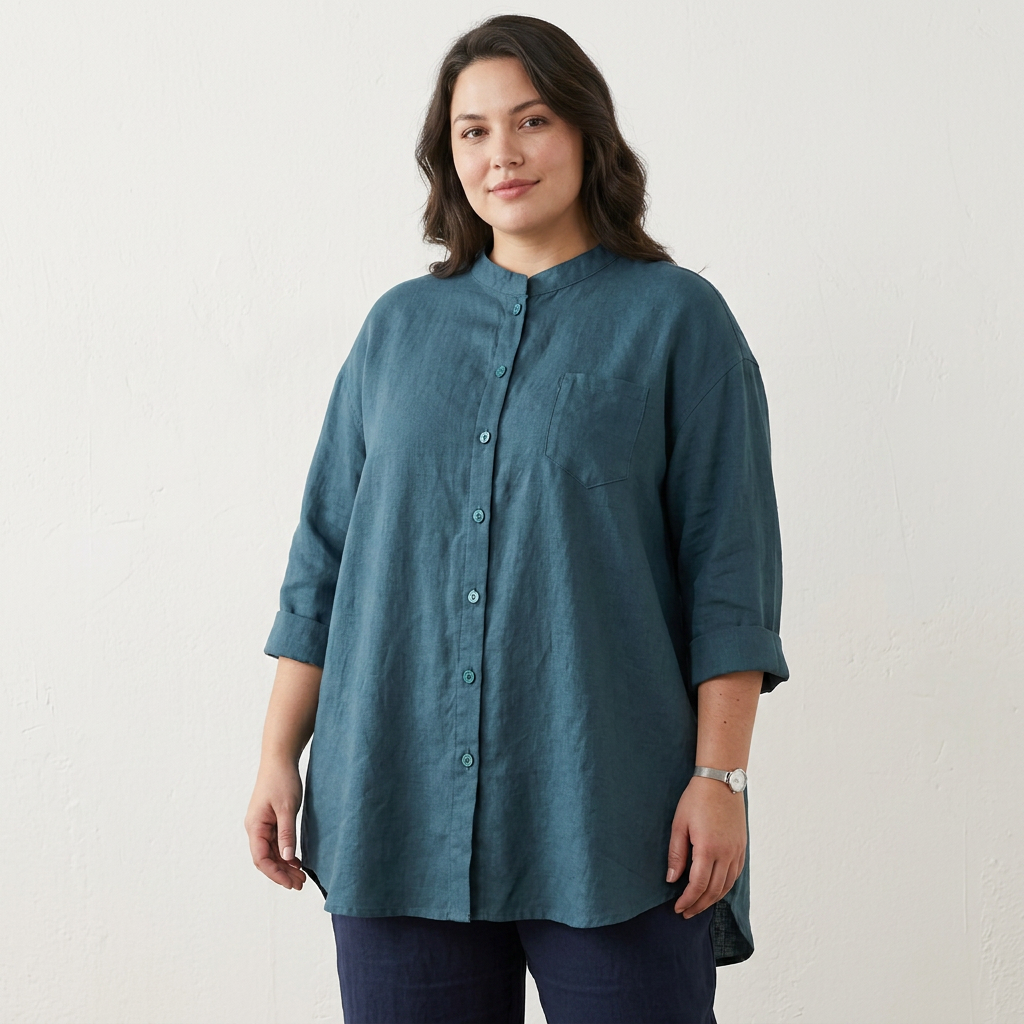 Mackenzie Denim V-Neck Shirt – view 3