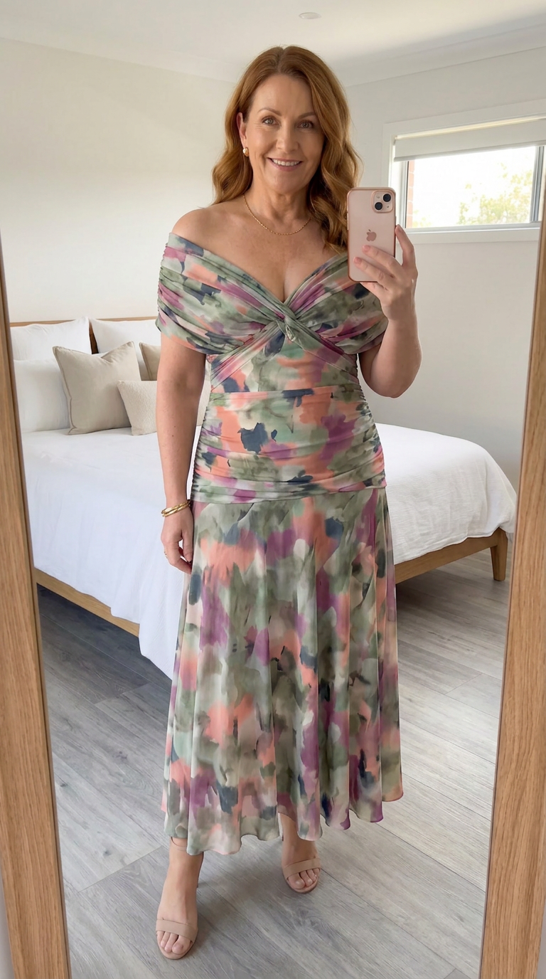 Mara Floral Off-Shoulder Maxi Dress – view 8