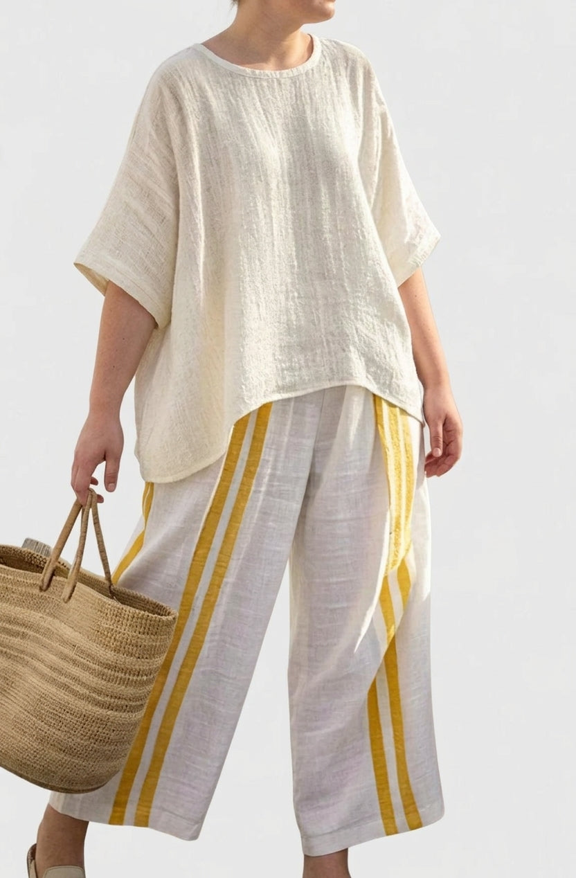 Marcia Linen Striped Two-Piece Set – view 7