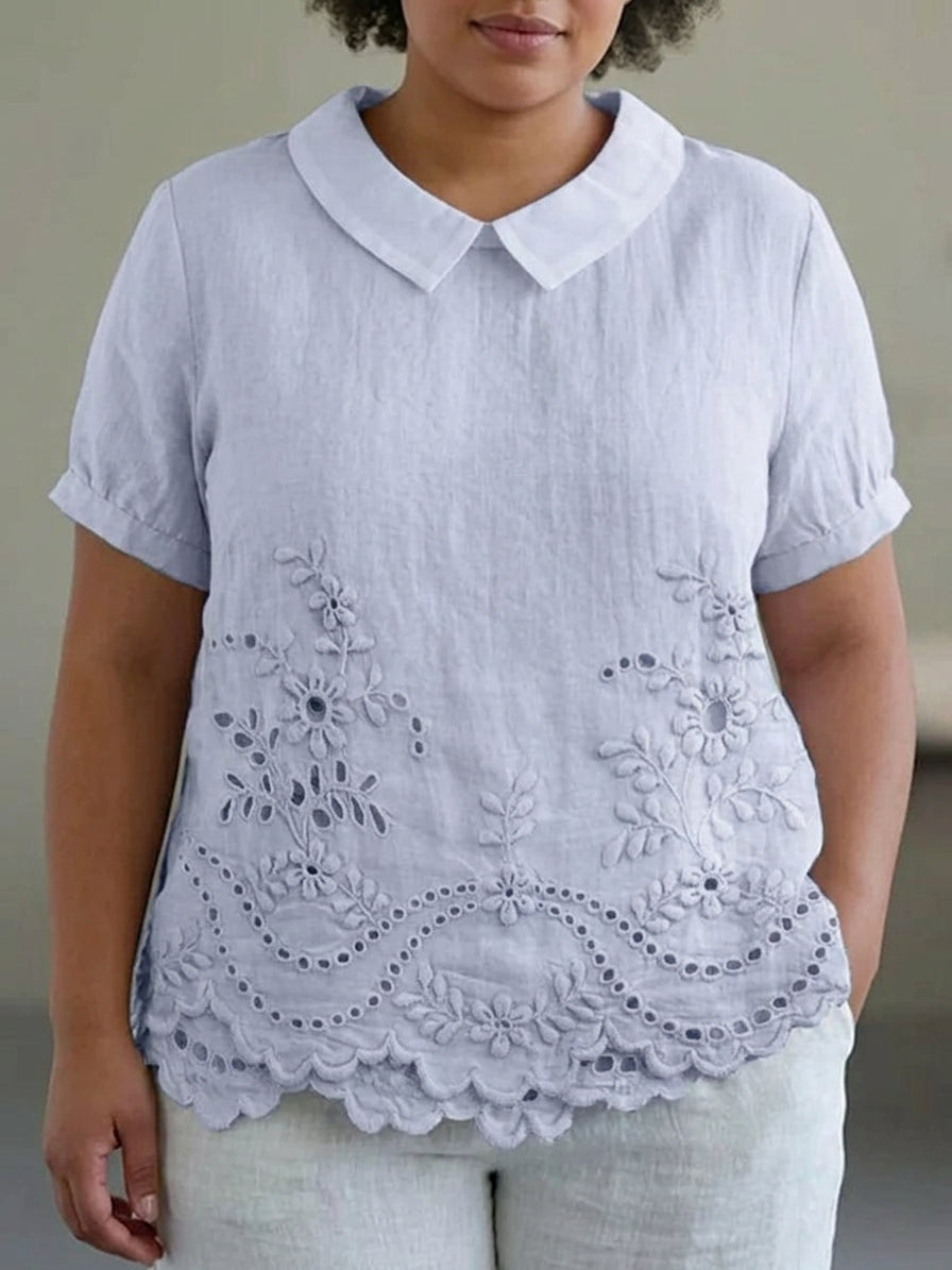 Mariah Cotton Floral Collared Shirt – view 3
