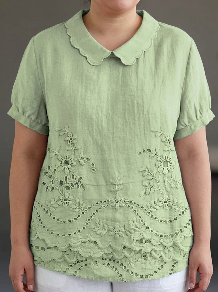 Mariah Cotton Floral Collared Shirt – view 4
