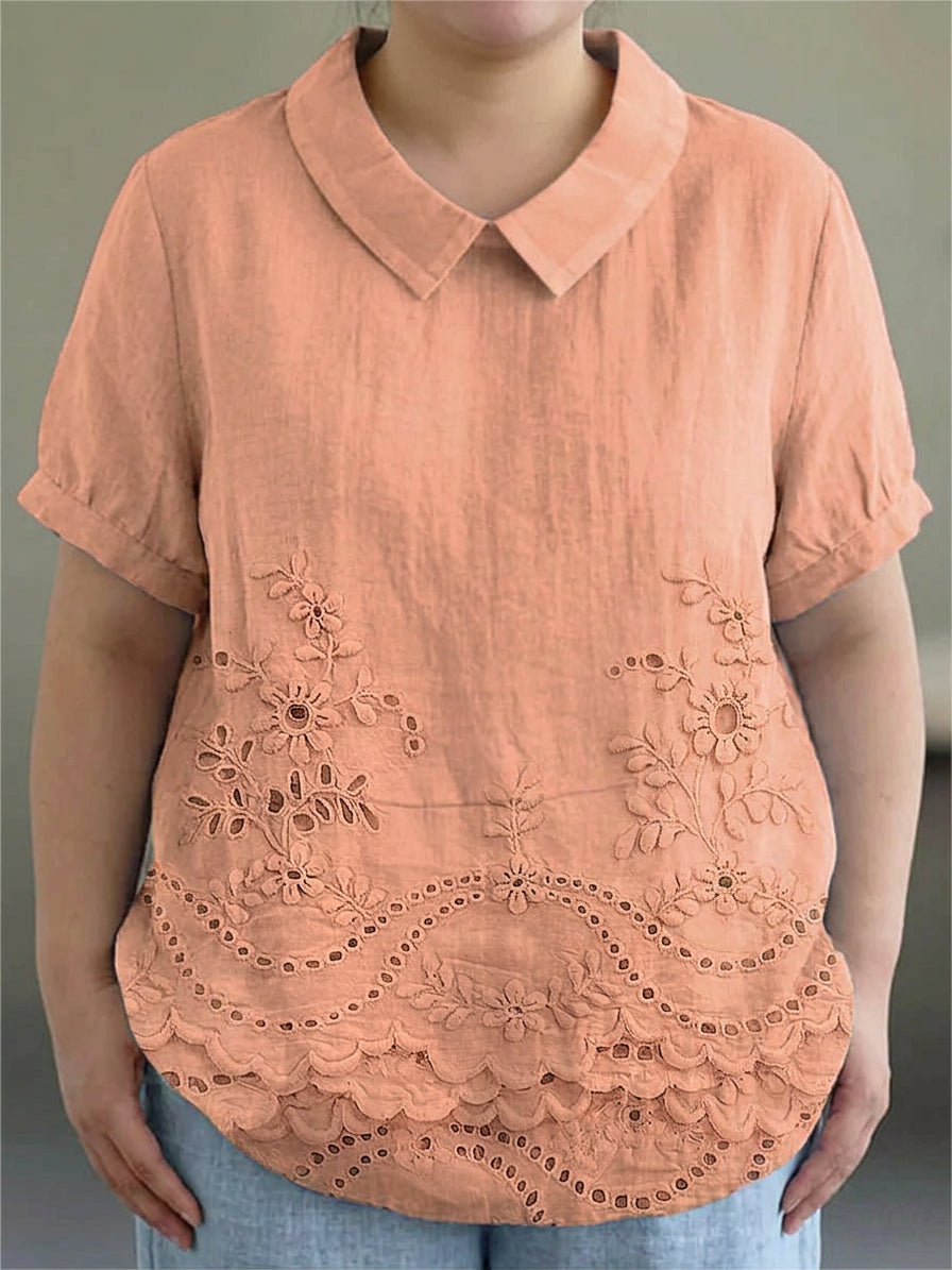 Mariah Cotton Floral Collared Shirt – view 6