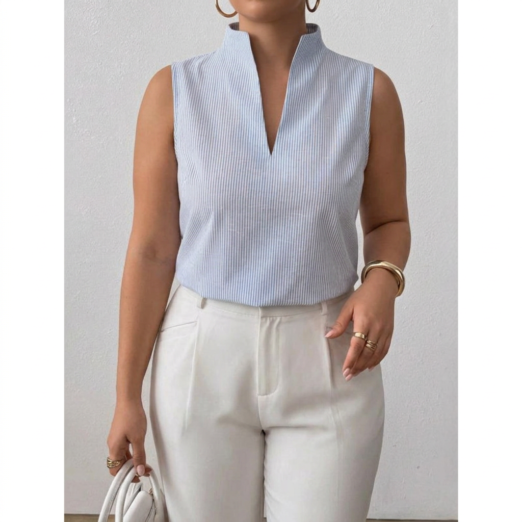 Marissa Striped V-Neck Top