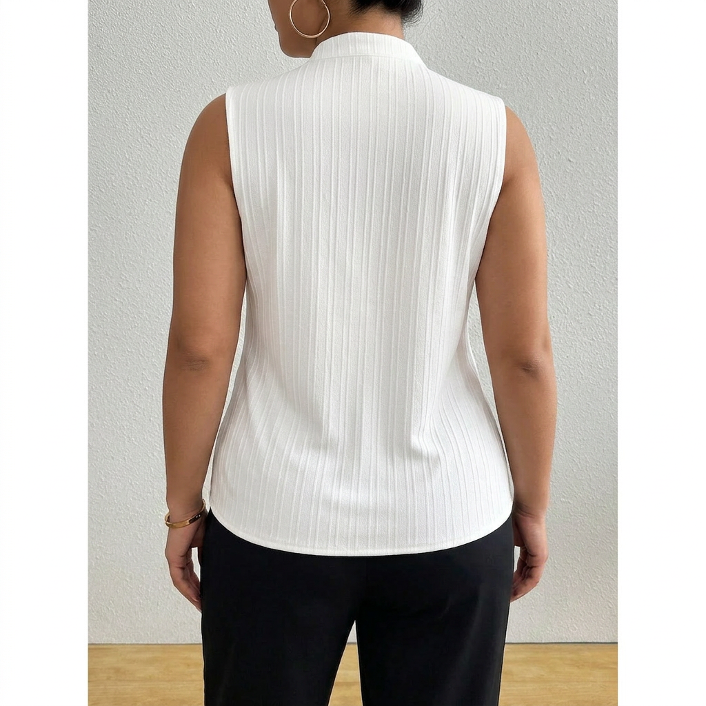 Marissa Striped V-Neck Top – view 4