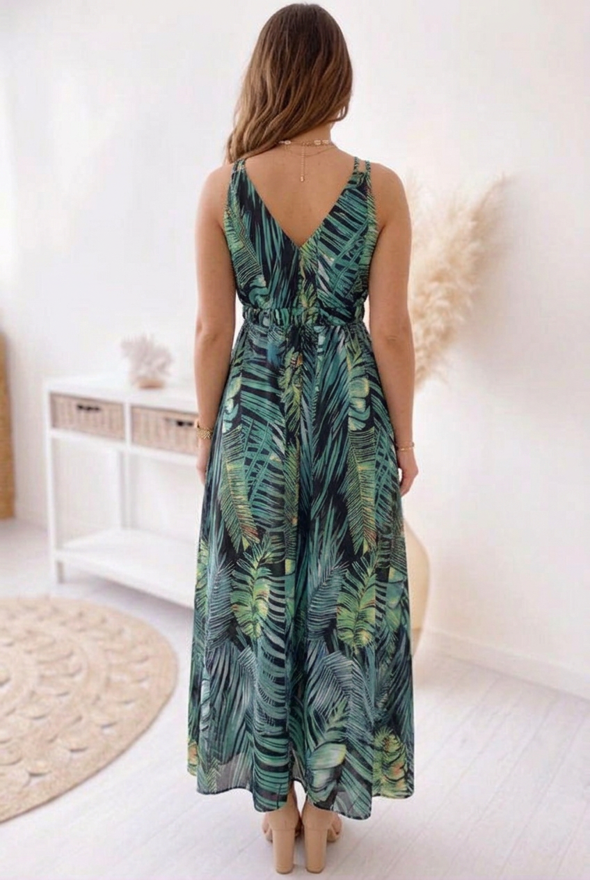 Marley Tropical Sleeveless Maxi Dress – view 3
