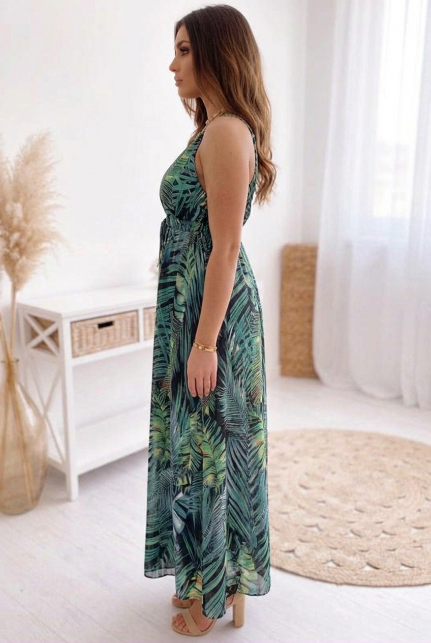 Marley Tropical Sleeveless Maxi Dress – view 4