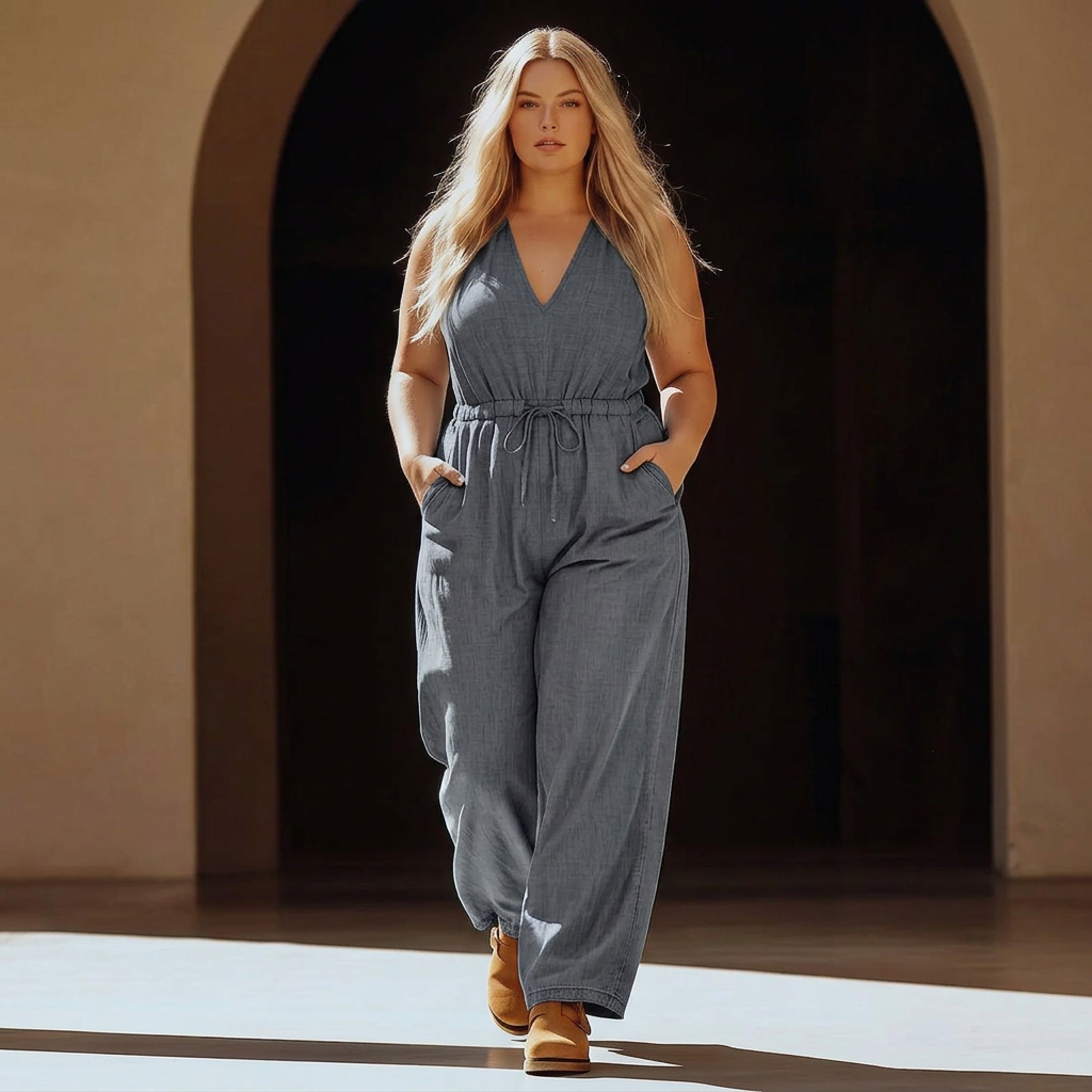 Maya V-Neck Jumpsuit – view 3