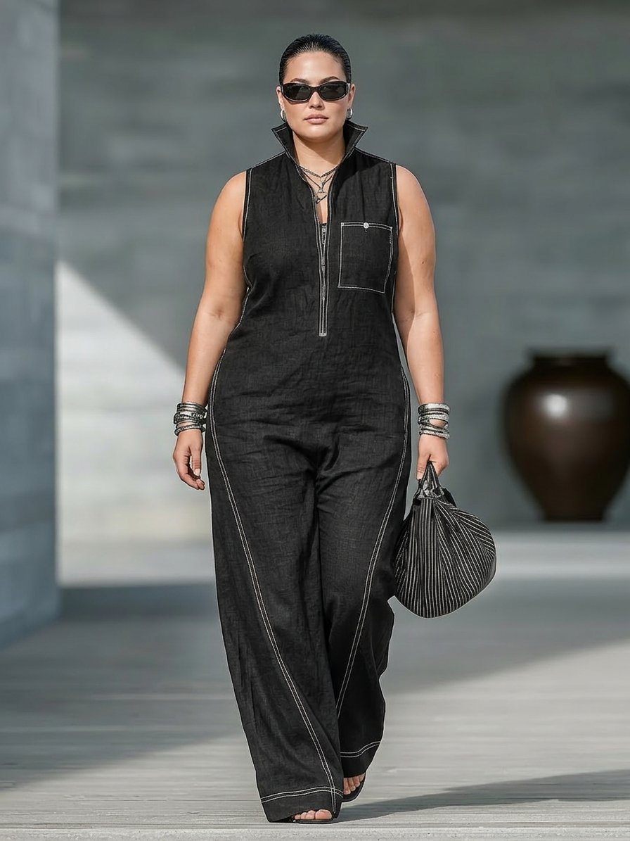 Michelle Mock Neck Jumpsuit