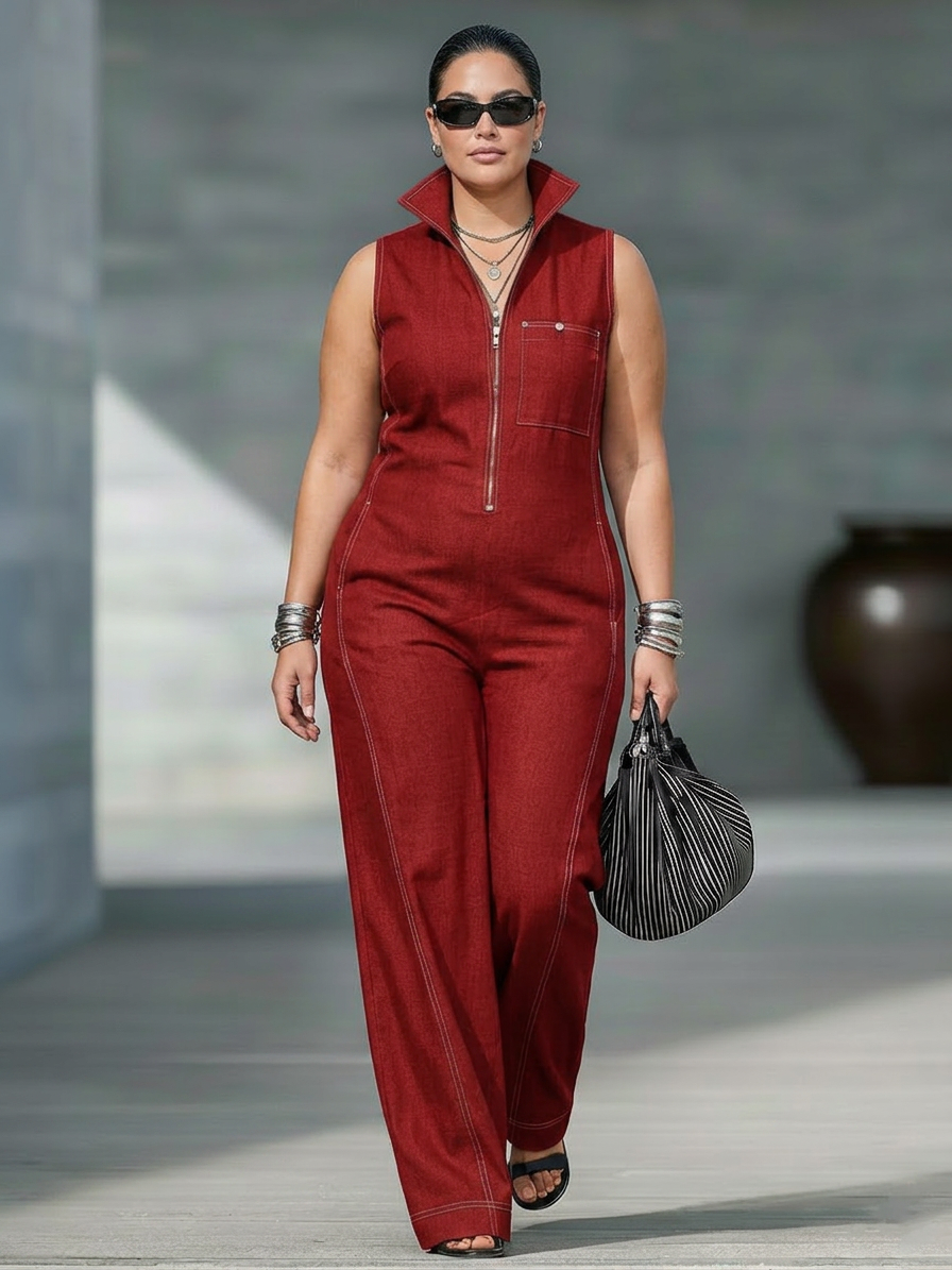 Michelle Mock Neck Jumpsuit – view 7