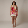 Mildred Floral One-Shoulder Mini Dress