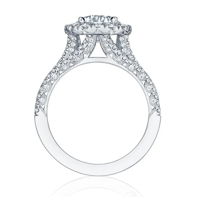Monica Halo Cubic Zirconia Ring for Women – view 2