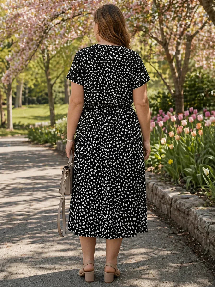 Morgan Polka Dot Collared Maxi Dress – view 2