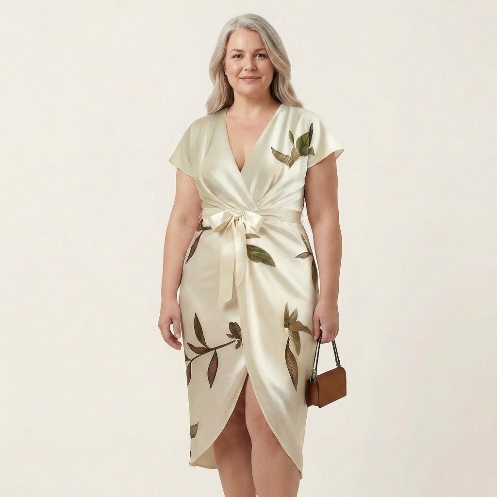 Nadia Tropical 3/4 Sleeve Knee-Length Dress – view 2
