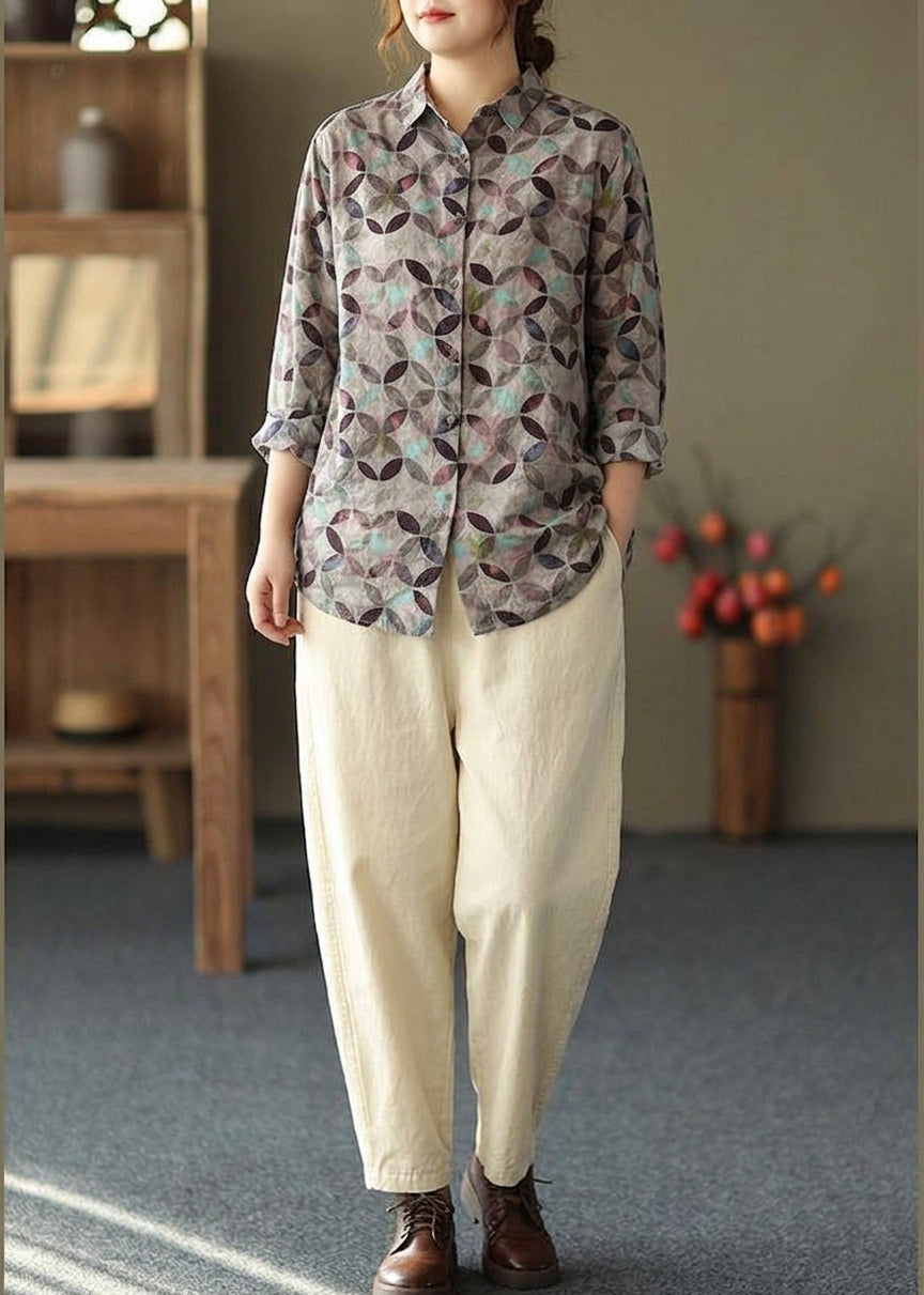 Naomi Geometric Collared Blouse – view 3