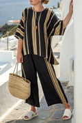 Nova Linen Striped Two-Piece Set