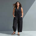 Ophelia Linen Collared Jumpsuit
