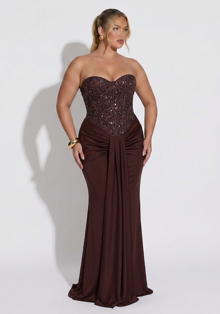 Paige Sequin Strapless Maxi Dress – view 10
